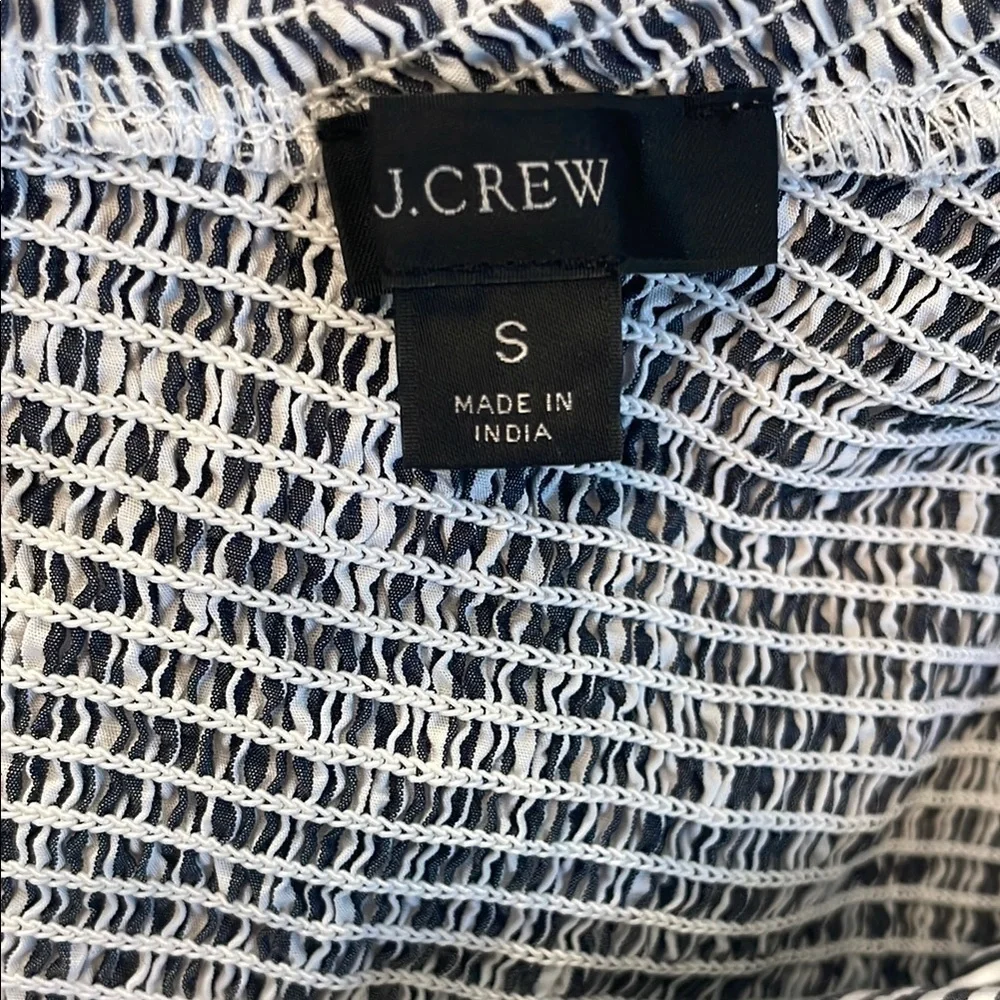 J CREW Striped Puff Sleeve Women's Top Sz Sm